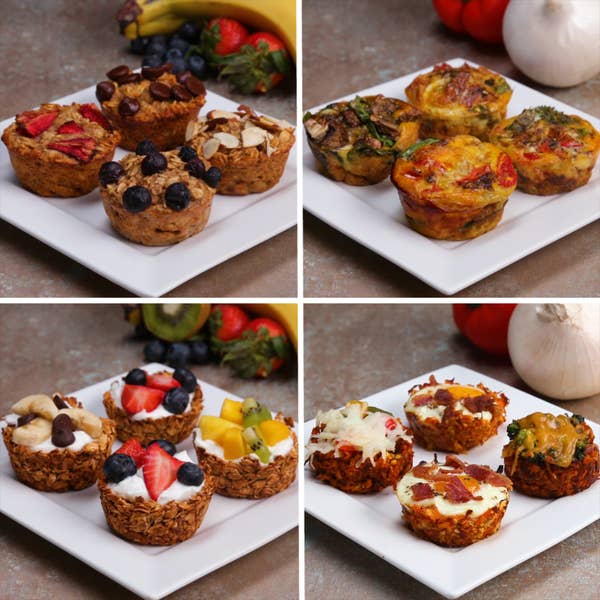 Healthy Muffin Tin Breakfasts 4 Ways