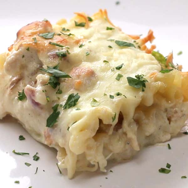 Chicken Alfredo Lasagna Recipe by Tasty