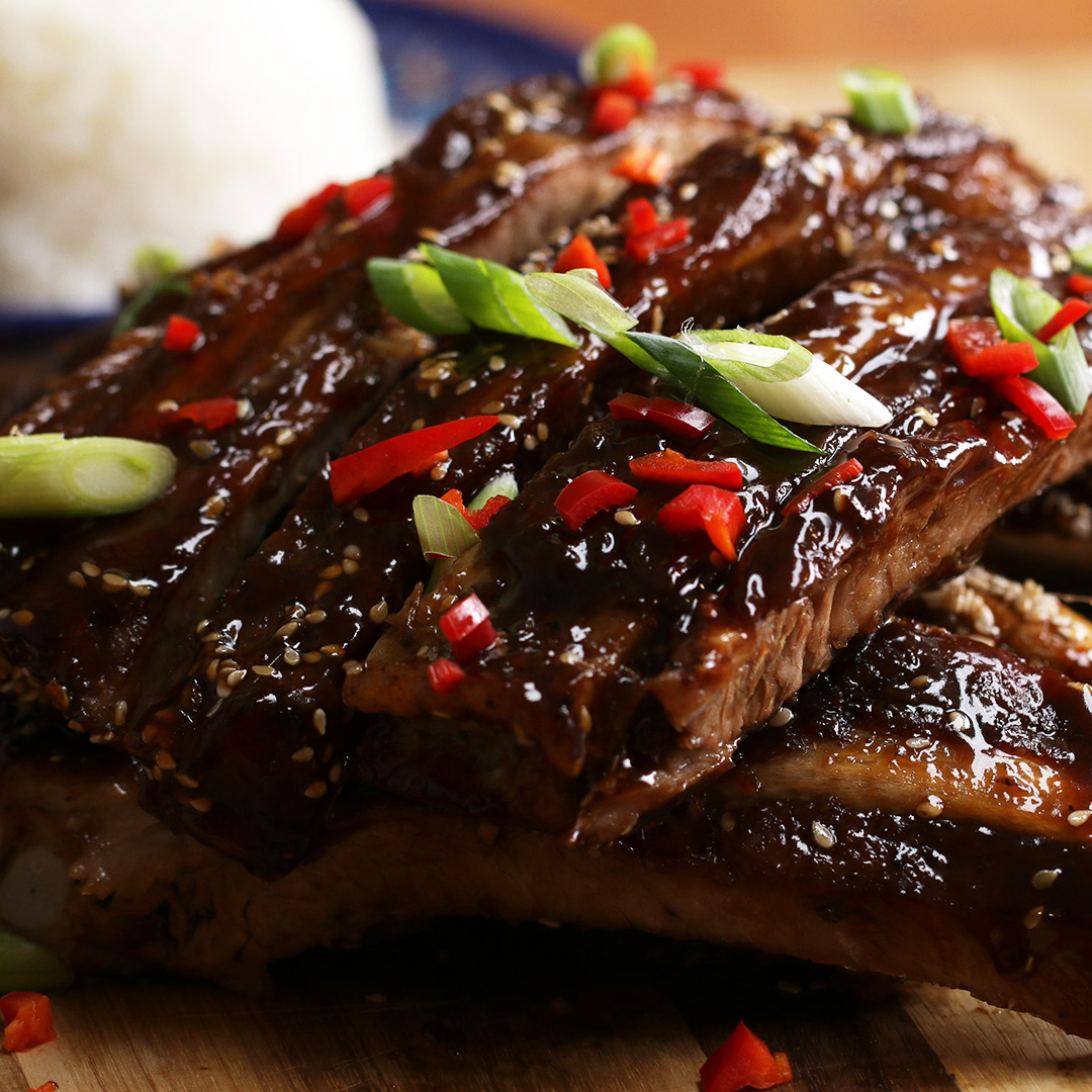 Slow-Cooker BBQ Ribs with Hoisin Glaze Recipe by Tasty