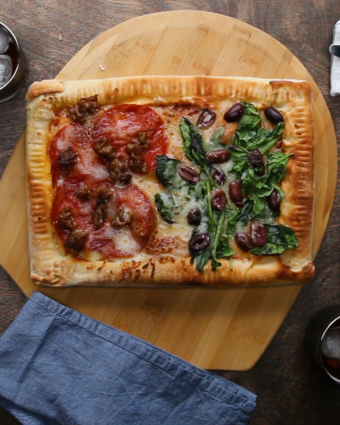 Double-stuffed Sheet-Pan Pizza Recipe by Tasty