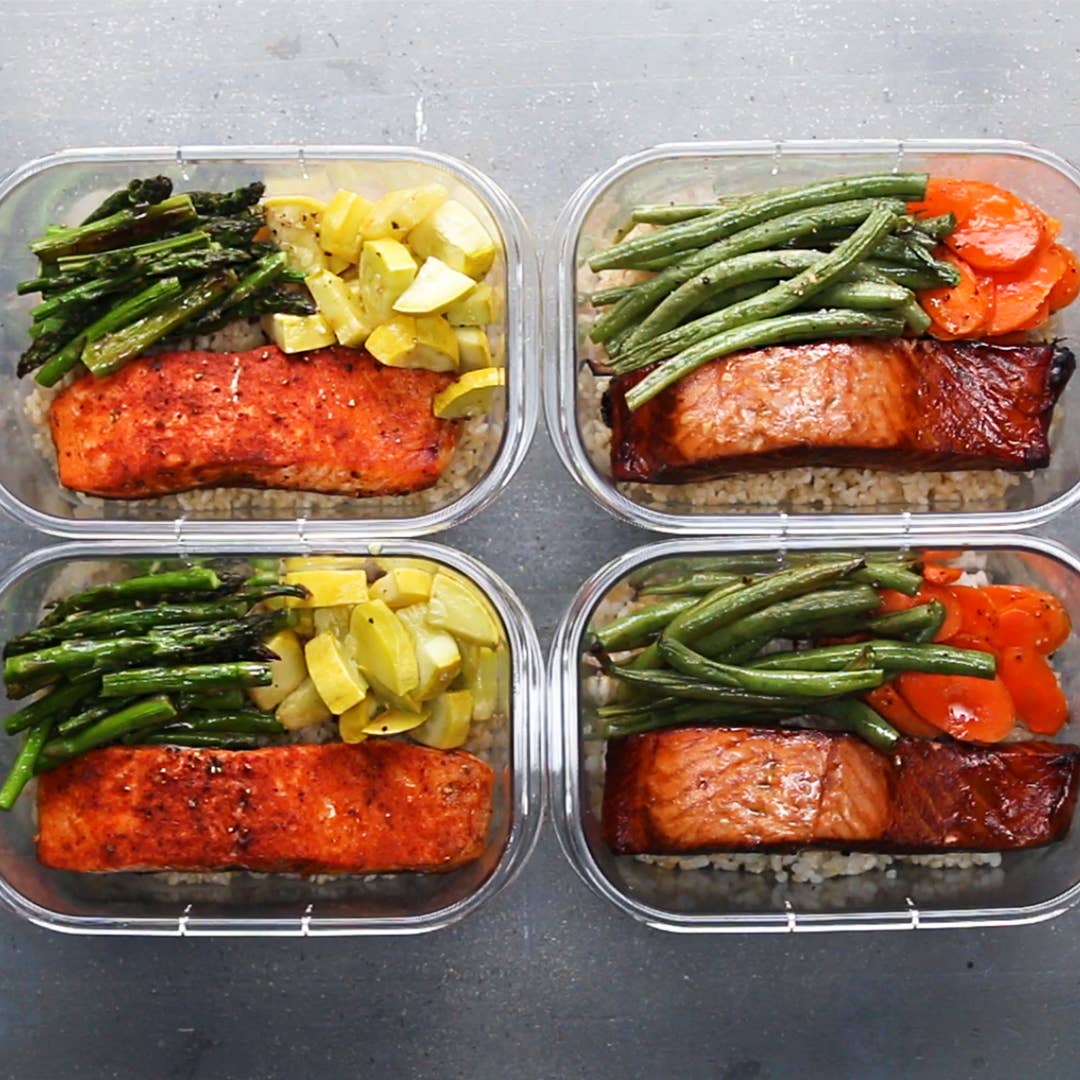 Salmon Meal Prep For Two Recipe By Tasty