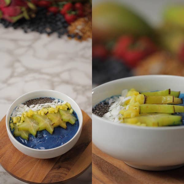 Healthy Smoothie Bowl: Blue Magik Bowl: The Lotus Coconut