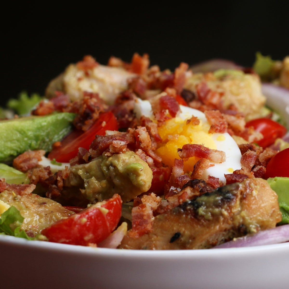 Honey Mustard Chicken, Bacon, And Avocado Salad Recipe by Tasty-image
