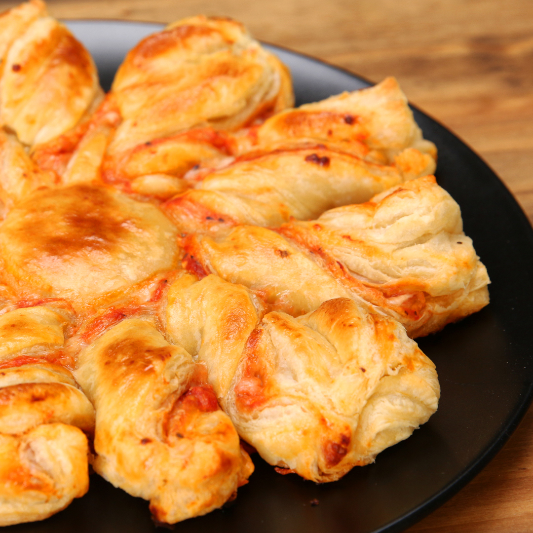 Pizza Puff Pastry Twists Recipe by Tasty