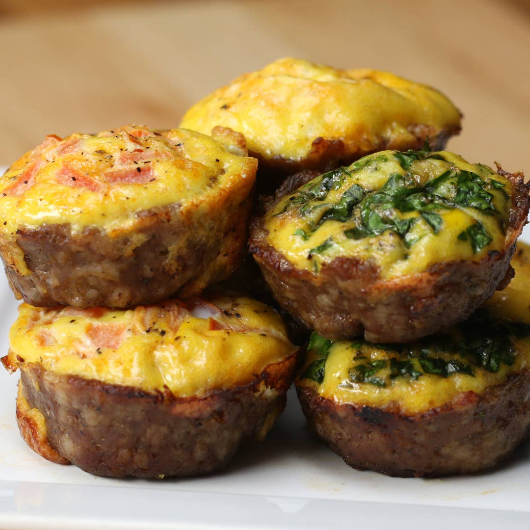 Sausage Egg Breakfast Cups Recipe By Tasty View the recipe and nutrition for sausage, spinach, and feta frittata, including calories, carbs, fat, protein, cholesterol, and more. sausage egg breakfast cups recipe by tasty