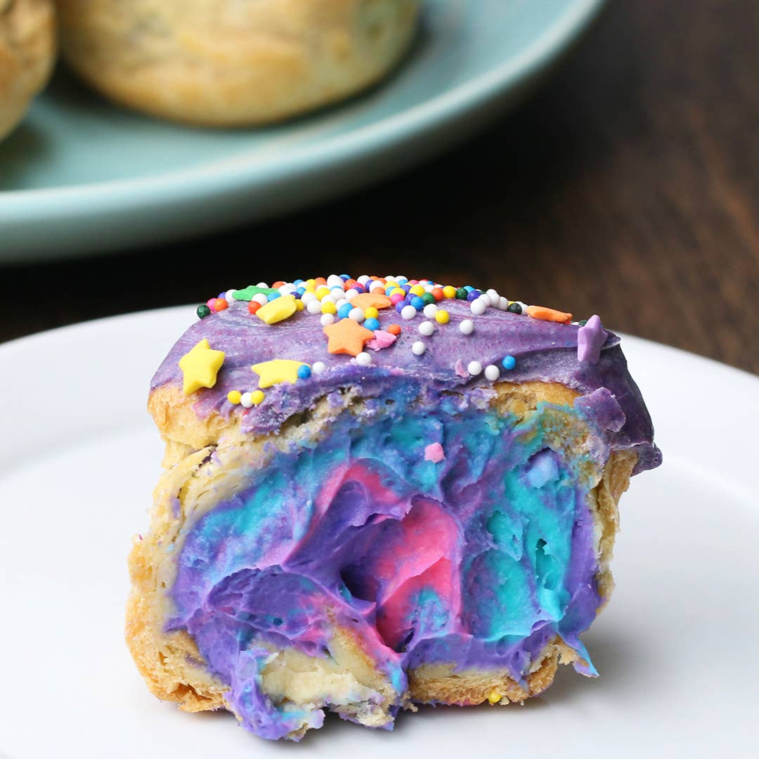 Unicorn Cream Puffs Recipe By Tasty