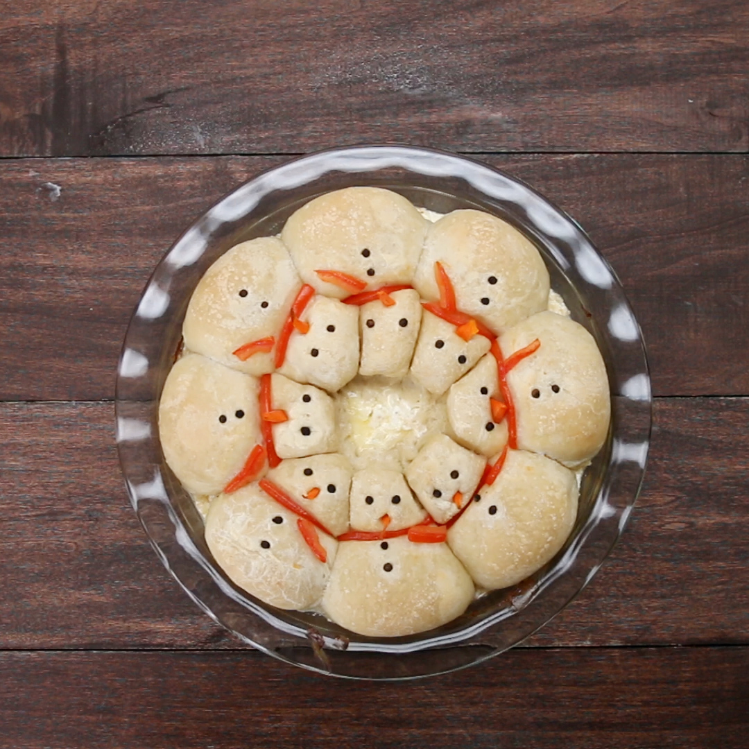 Snowman Bread And Onion Dip Recipe by Tasty