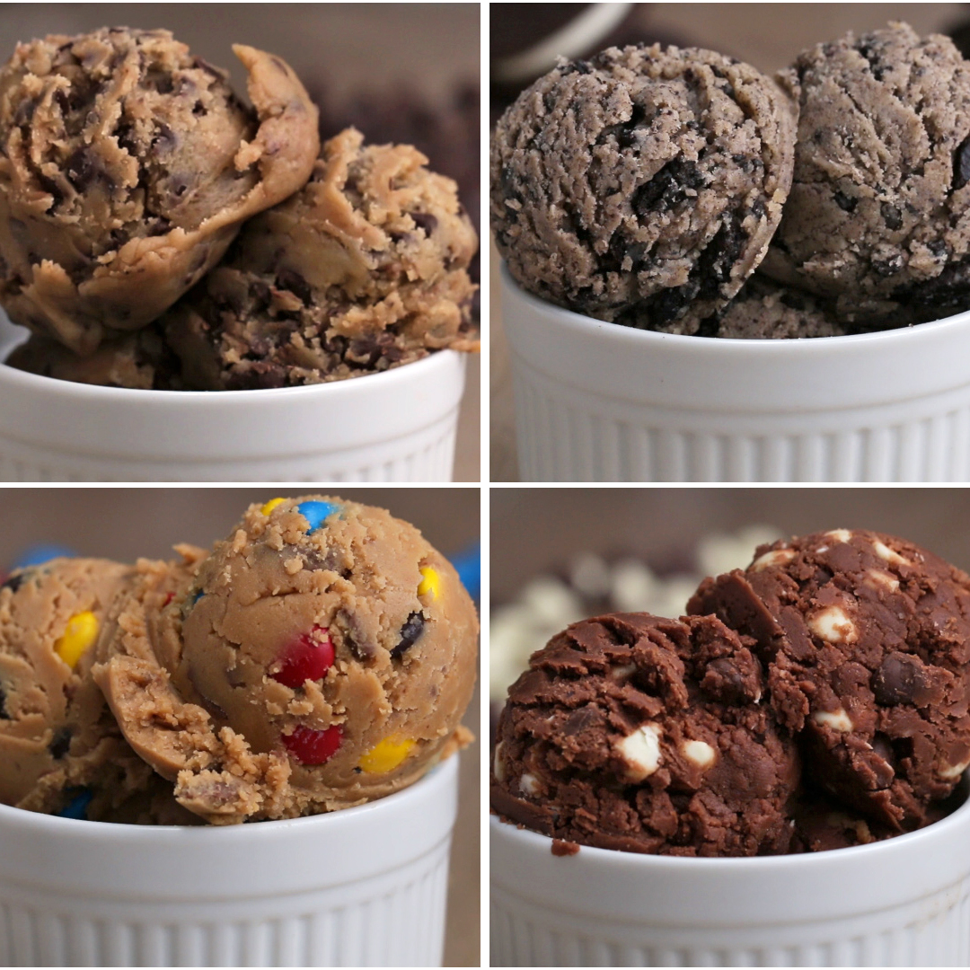 Edible Cookie Dough 4 Ways Recipe by Tasty image