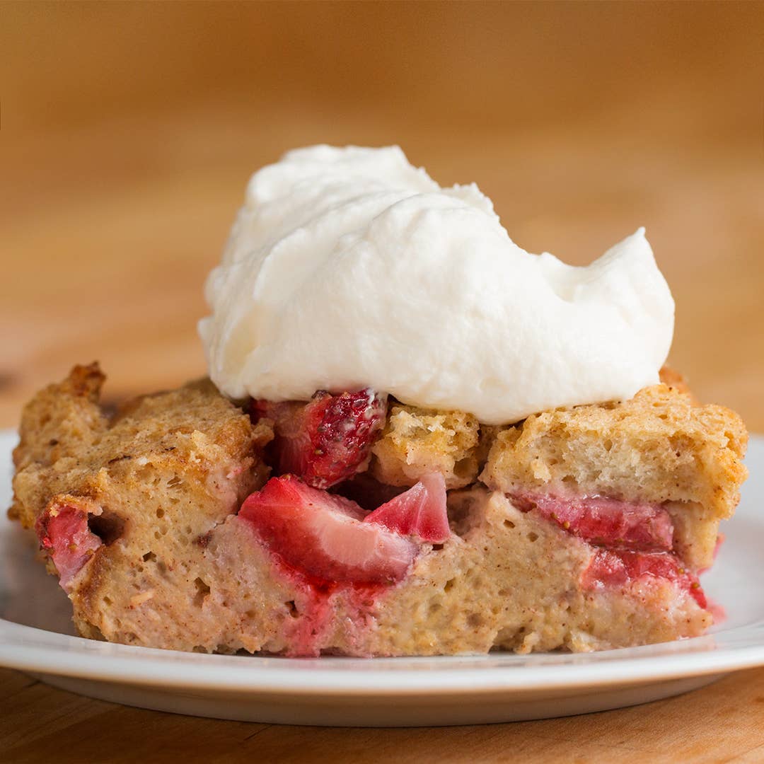 Strawberries Cream French Toast Bake Recipe By Tasty