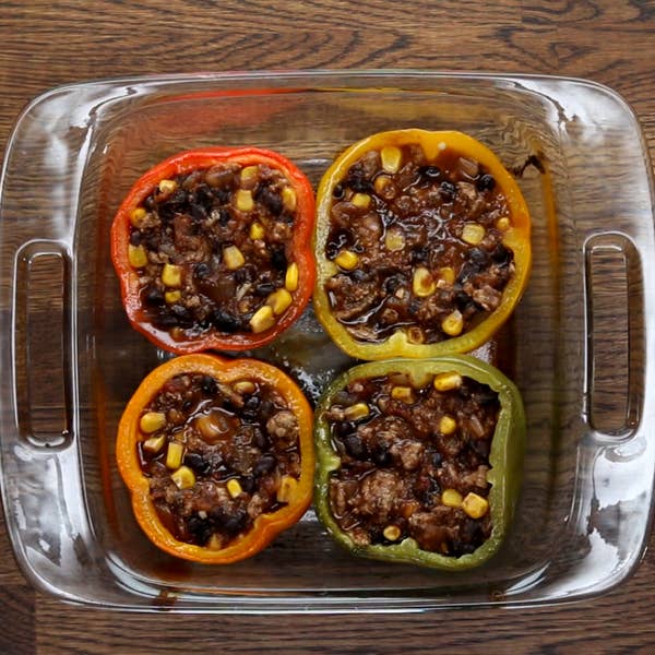 Turkey Taco Stuffed Bell Peppers