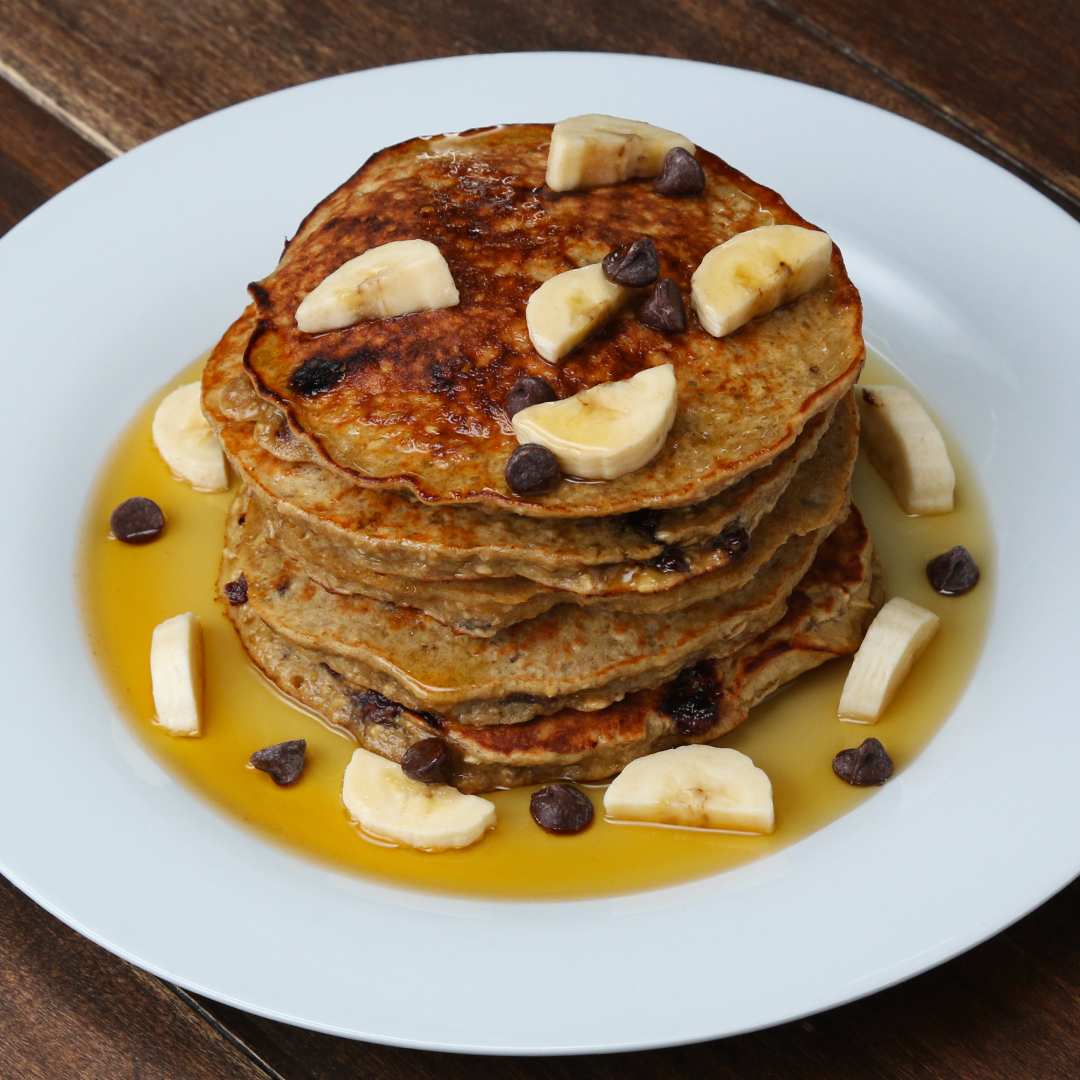 Flourless Peanut Butter, Oat & Banana Pancakes