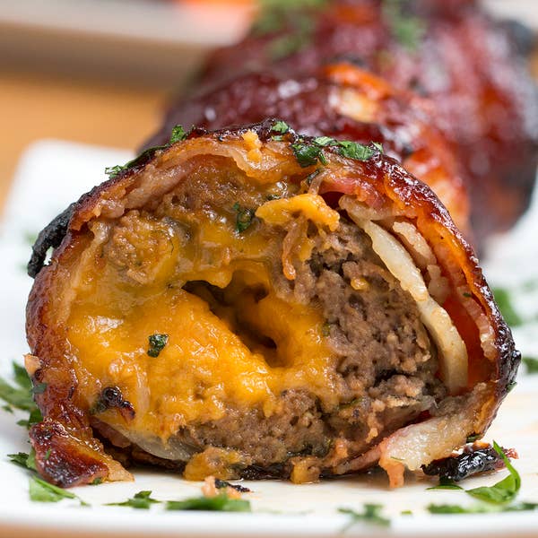 BBQ Bacon Onion–Wrapped Meatballs