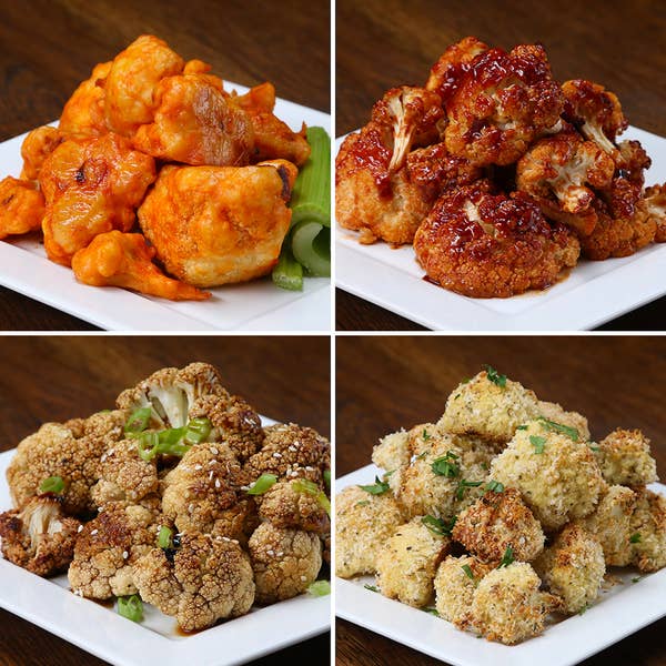 Cauliflower Bites 4 Ways