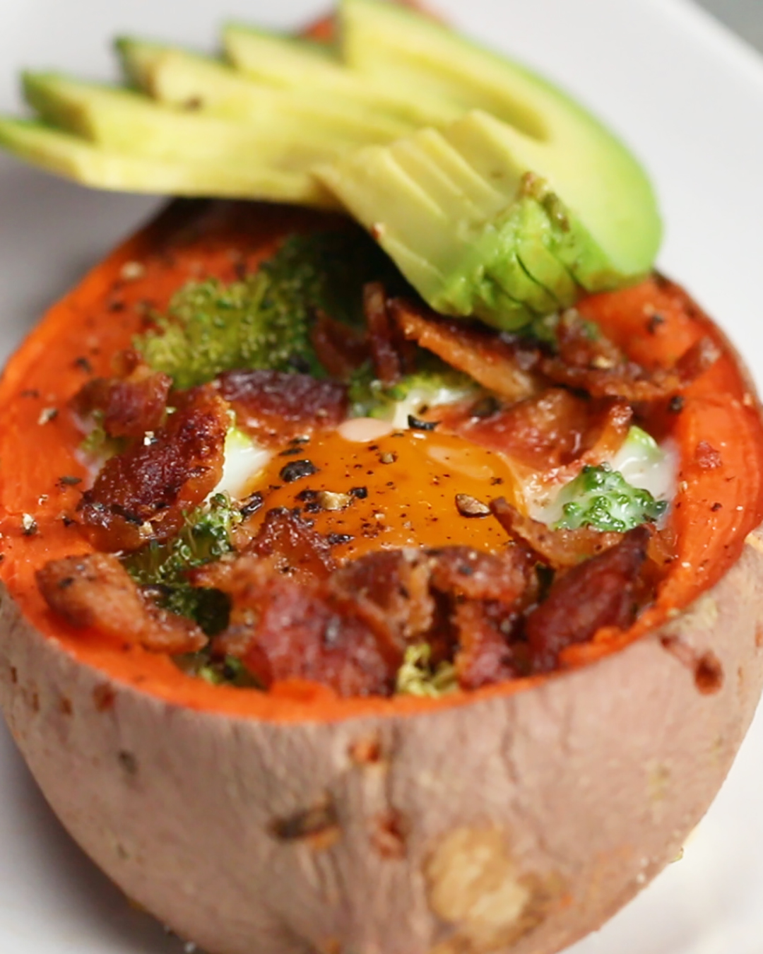 Sweet Potato Breakfast Boats - Mama Living Abroad