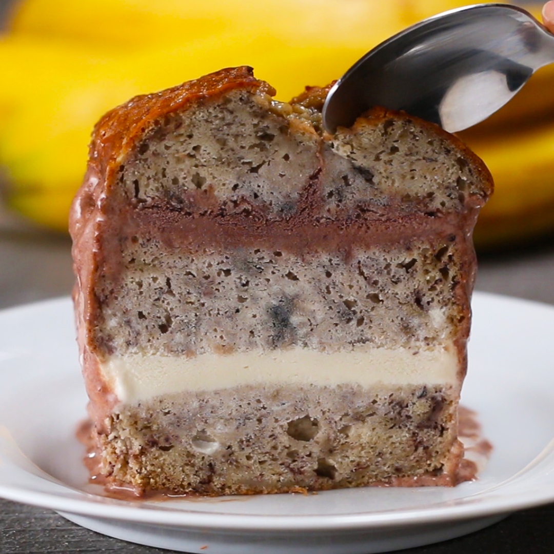 Banana Bread Ice Cream Cake Recipe by Tasty_image