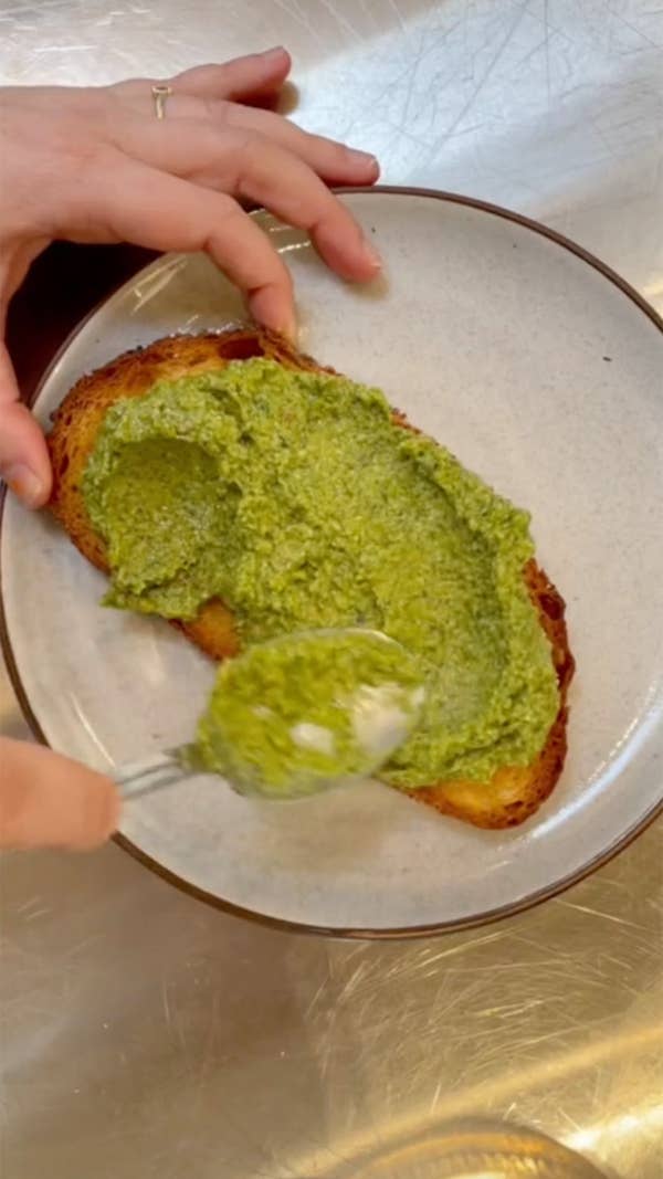 Pea Pesto Toast