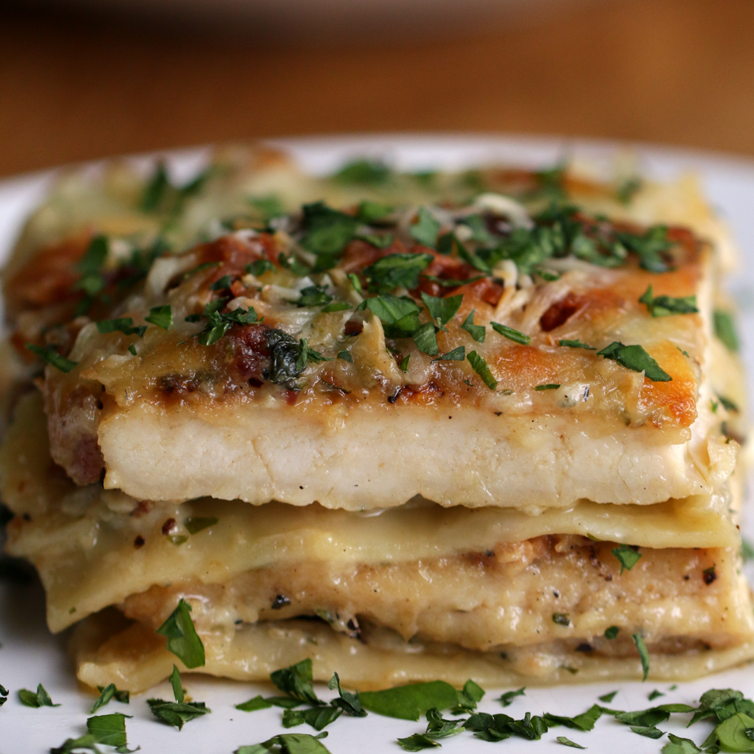 Chicken Alfredo Lasagna Recipe By Tasty