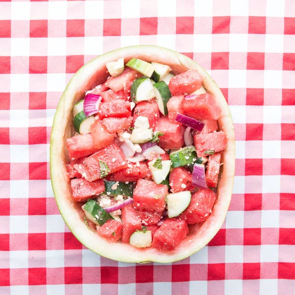 Watermelon And Cucumber Salad