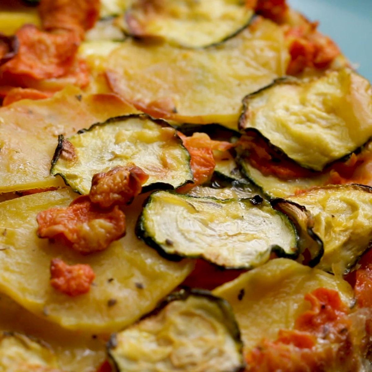 Scalloped Potatoes with Layered Veggies - emkayskitchen