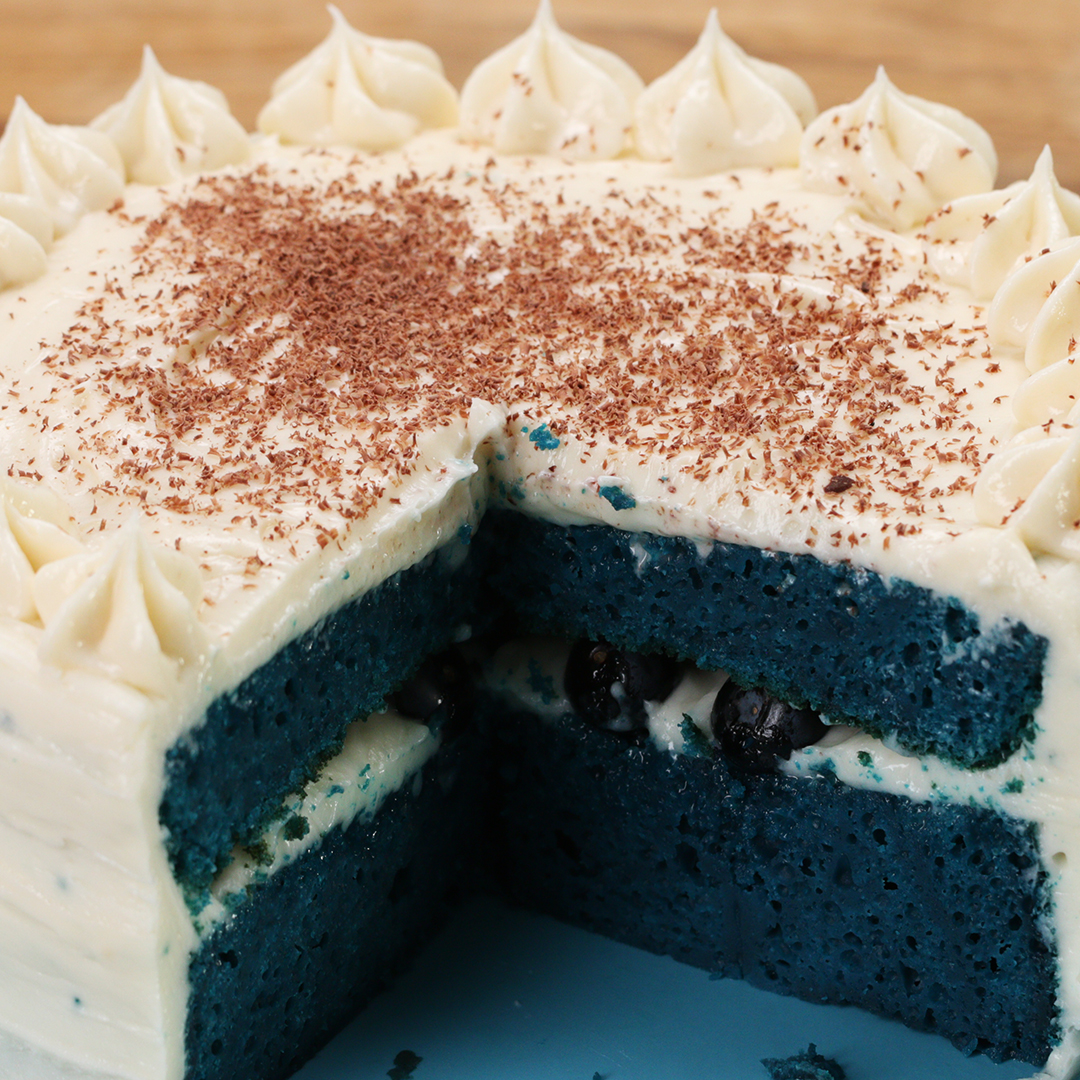 Blue Velvet Cake Recipe (All Natural Food Coloring) - Namely Marly
