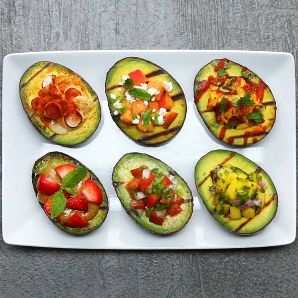 Grilled Stuffed Avocados 6 Ways