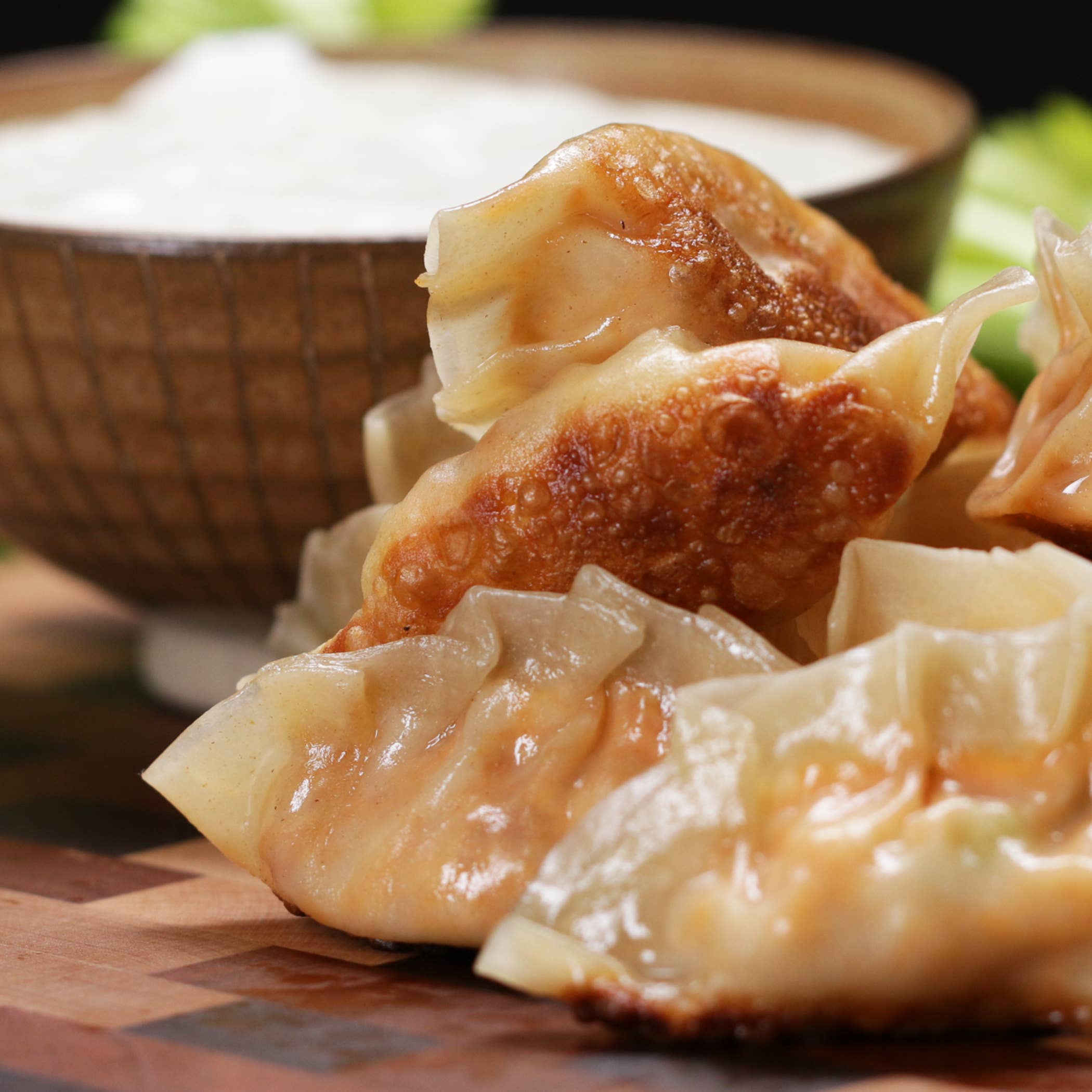 Buffalo chicken dumplings recipe