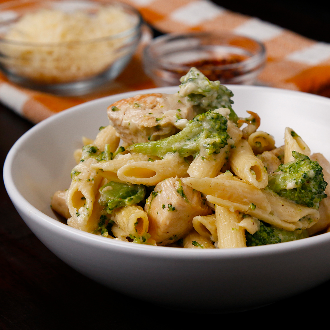 One Pot Creamy Chicken And Broccoli Pasta Recipe By Tasty