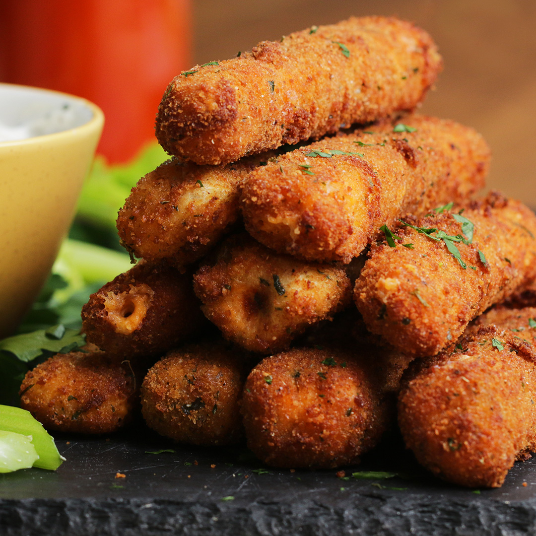 Buffalo Chicken Mozzarella Sticks Recipe By Tasty