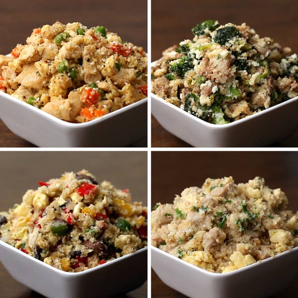 Cauliflower Fried Rice 4 Ways