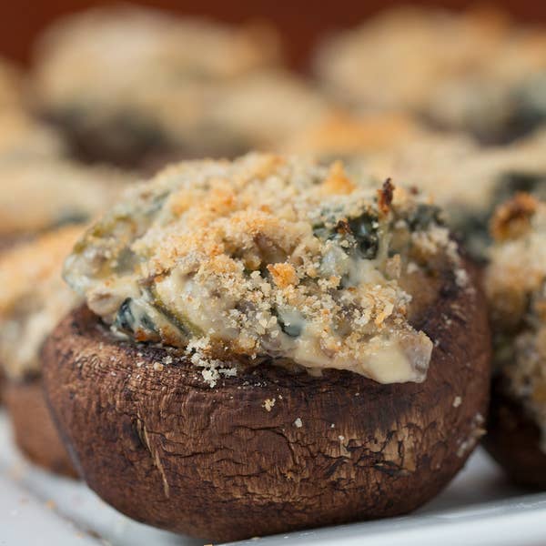 Creamy Spinach-Stuffed Mushrooms