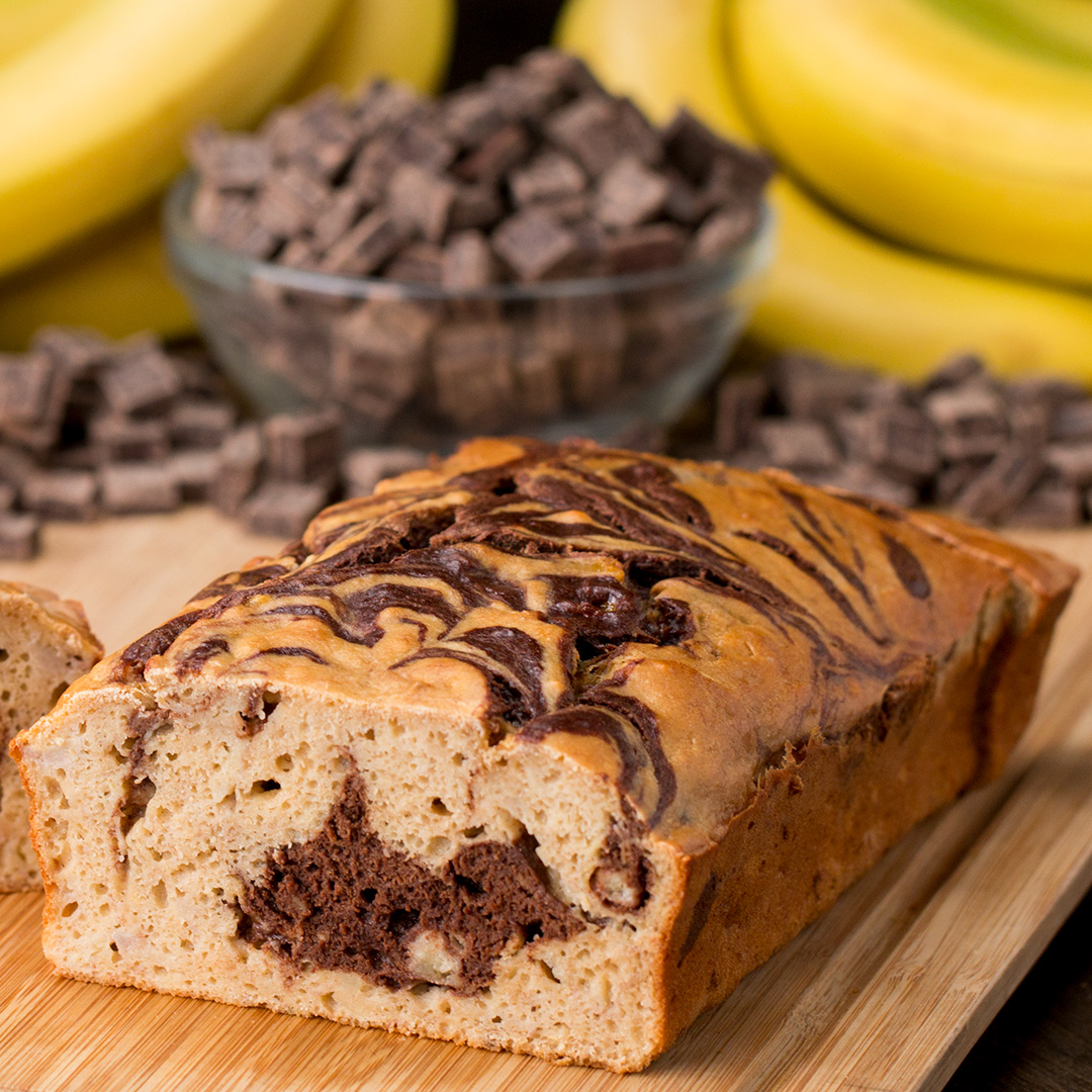 Dark Chocolate Swirl Banana Bread Recipe by Tasty image