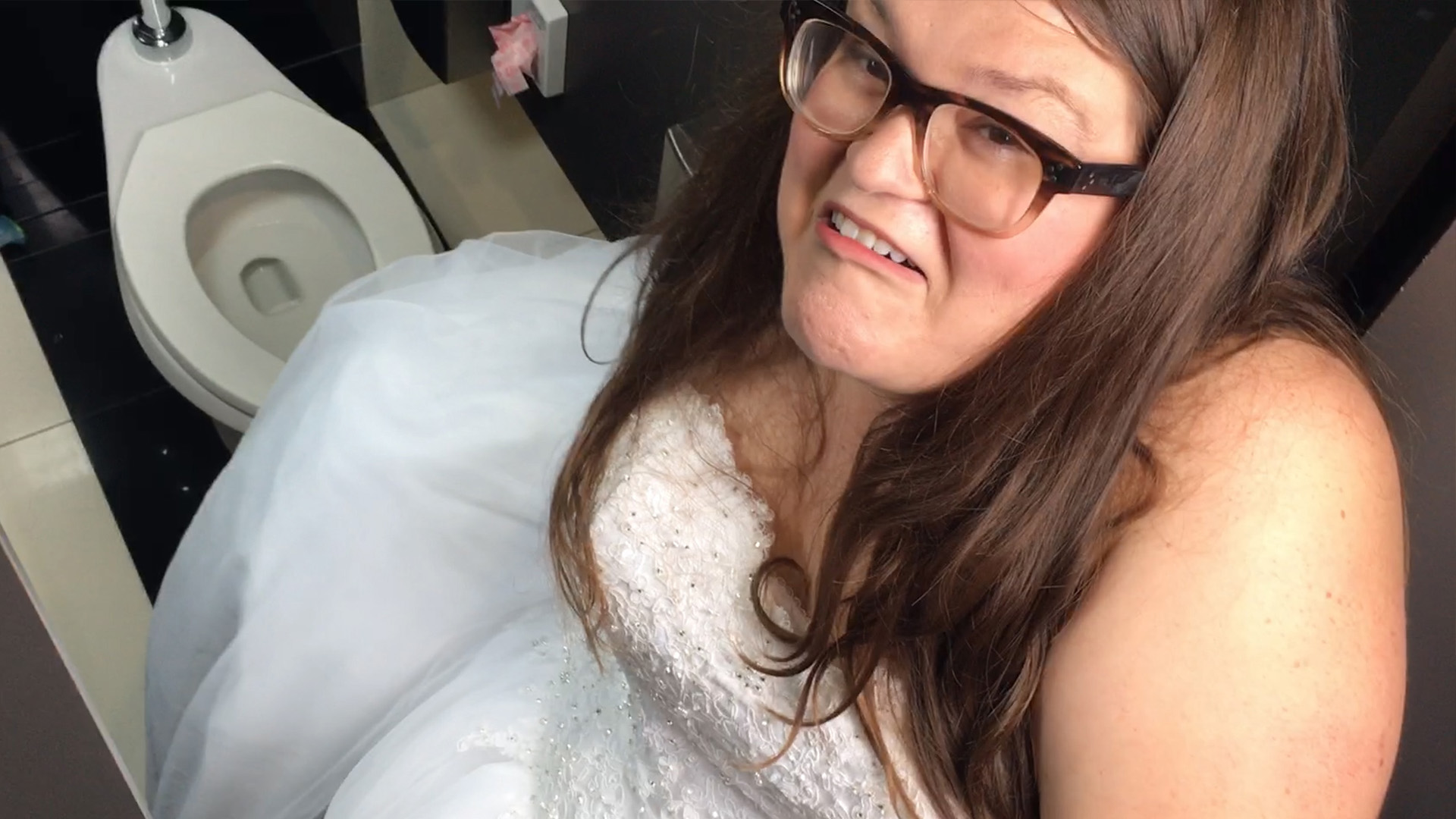 I Tried Different Methods Of Peeing In A Wedding Dress