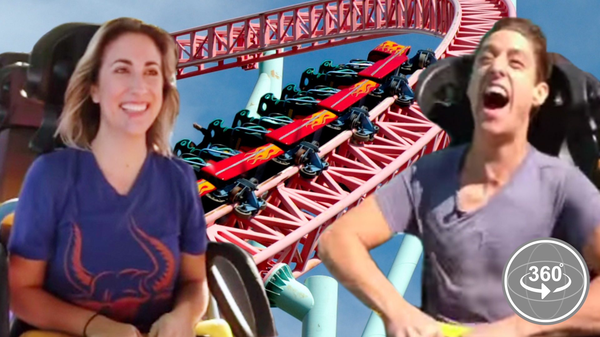 People Afraid Of Roller-Coasters Ride One For The First Time (360) .