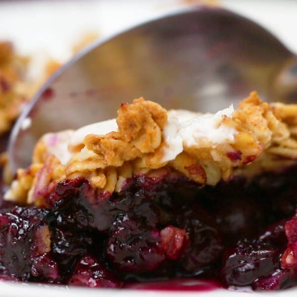 Healthy Blueberry Crisp