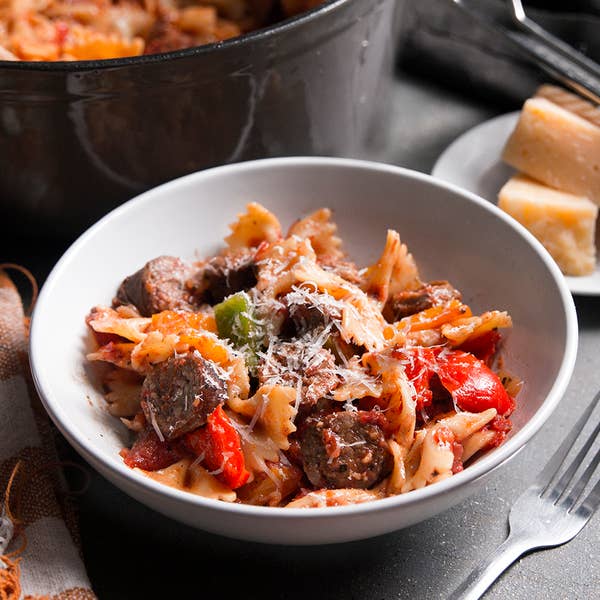 One-Pot Sausage And Peppers Pasta Recipe by Tasty