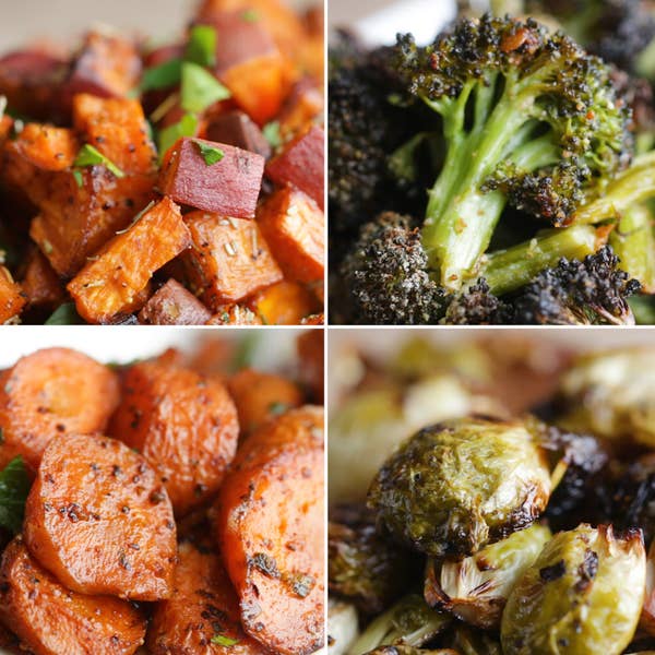 One-Pan Roasted Veggies 4 Ways