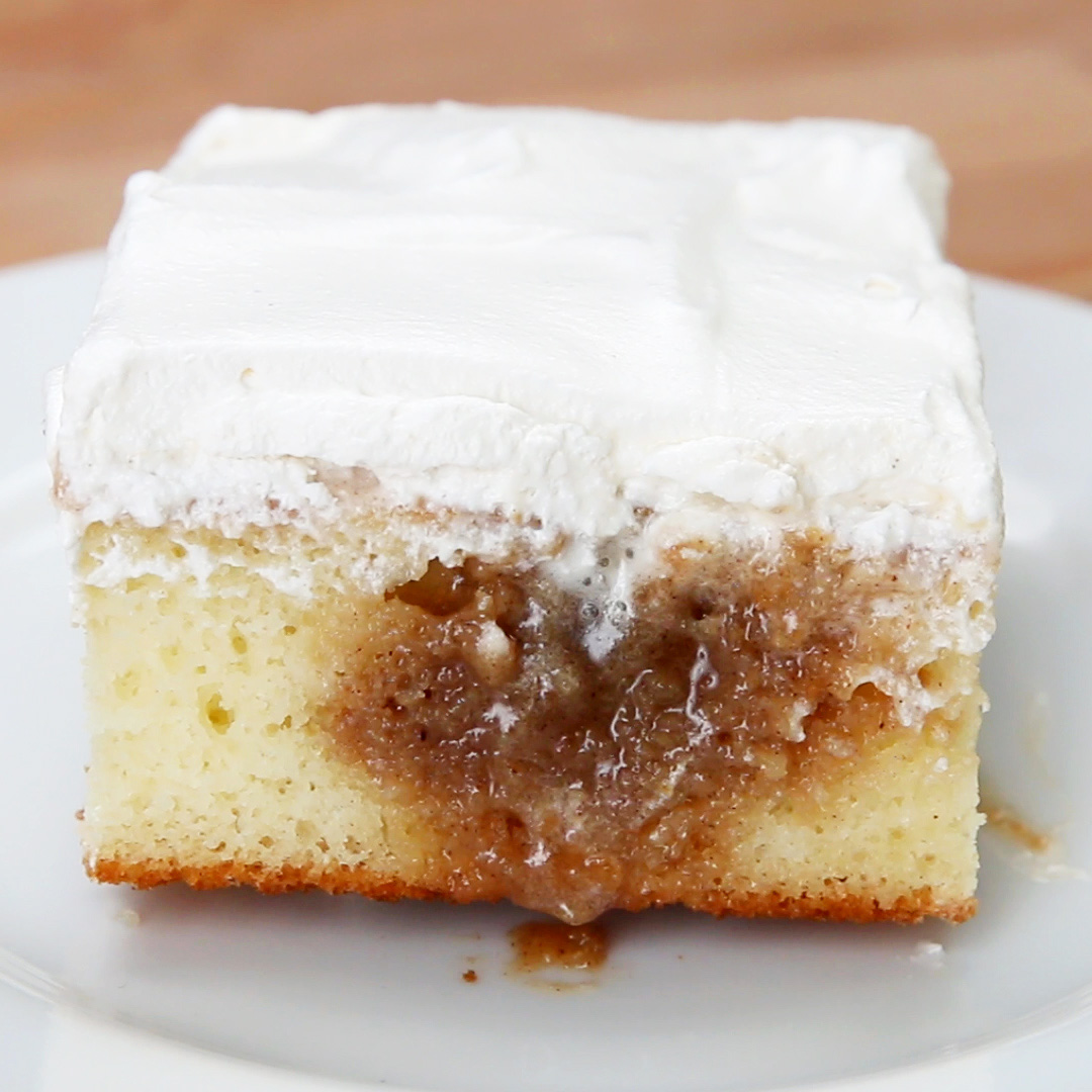 Cinnamon Roll Poke Cake Recipe by Tasty_image