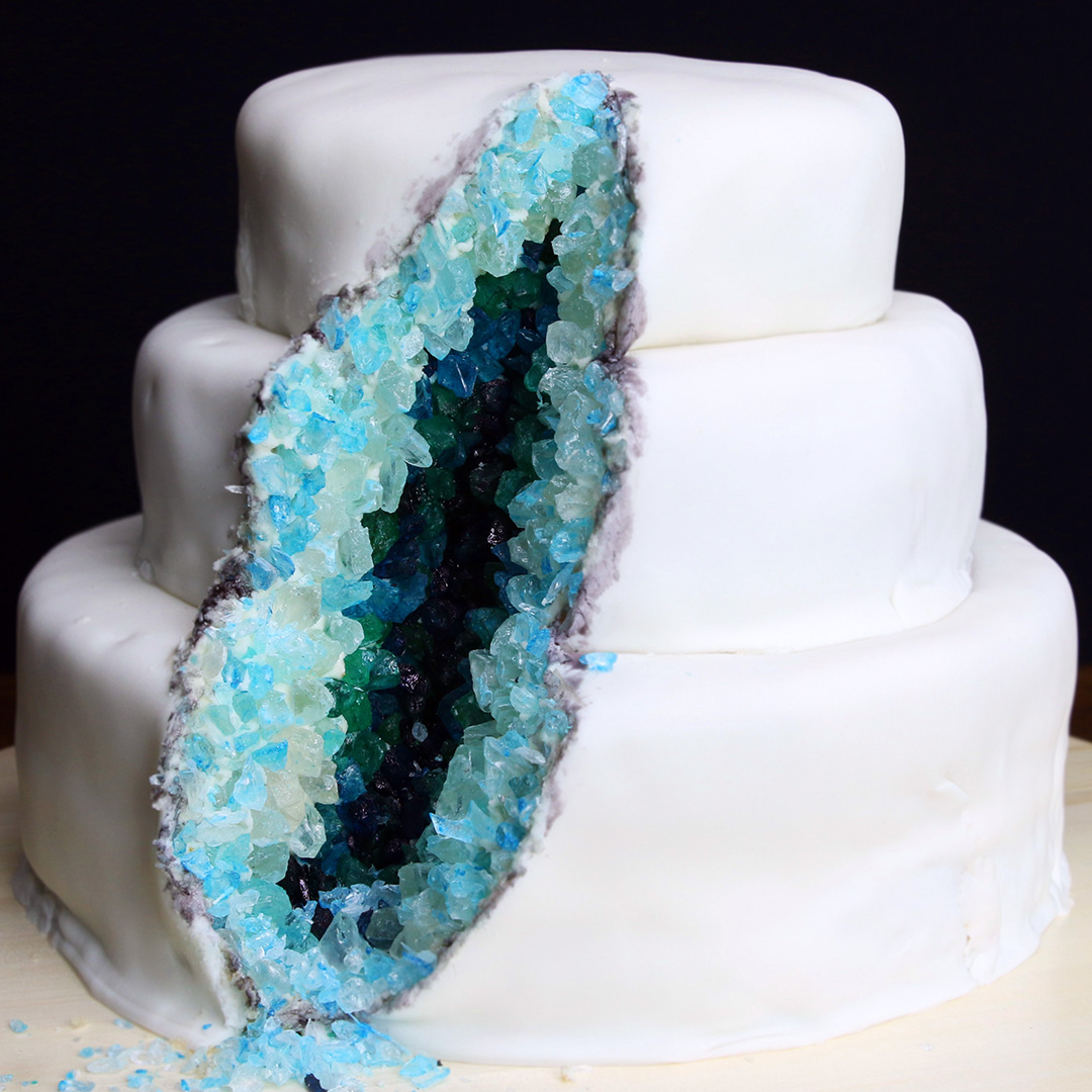 Geode Cake: Easy Recipe & Tutorial w/ Rock Candy