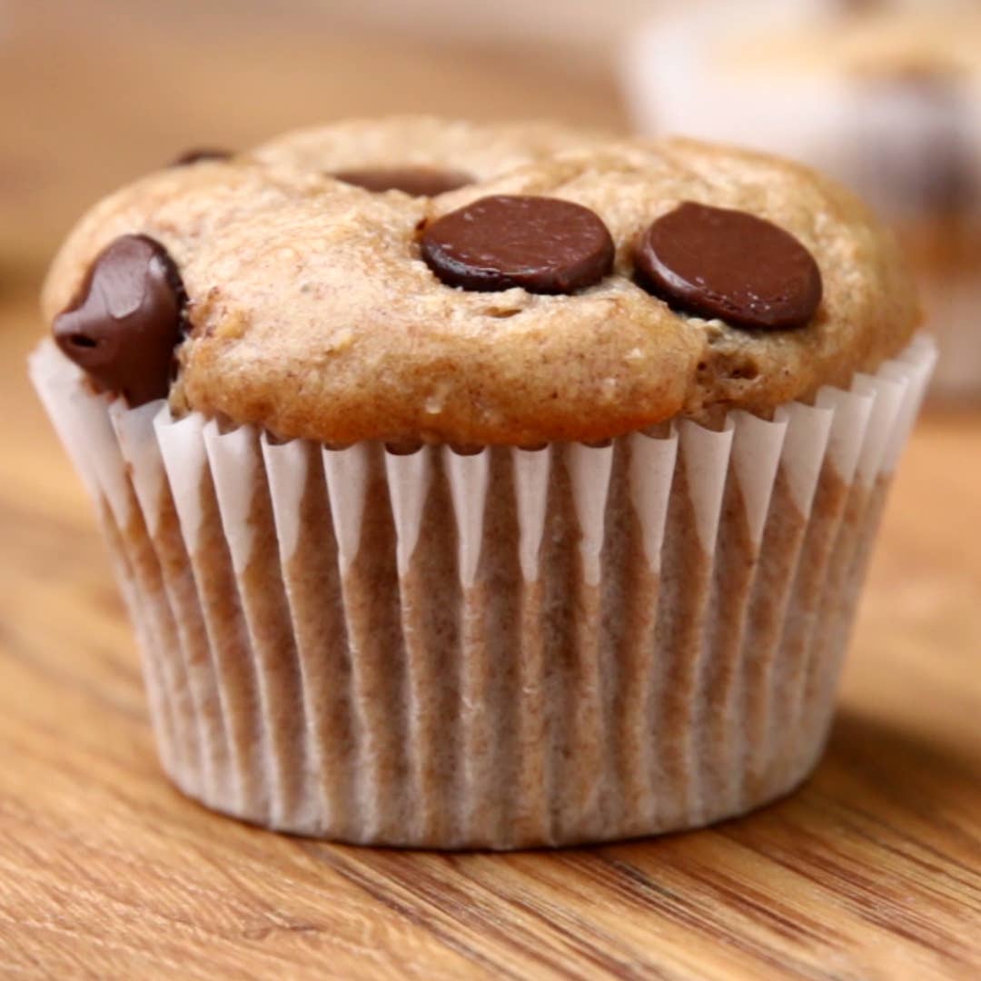 Banana Chocolate Chip Breakfast Muffins Recipe By Tasty