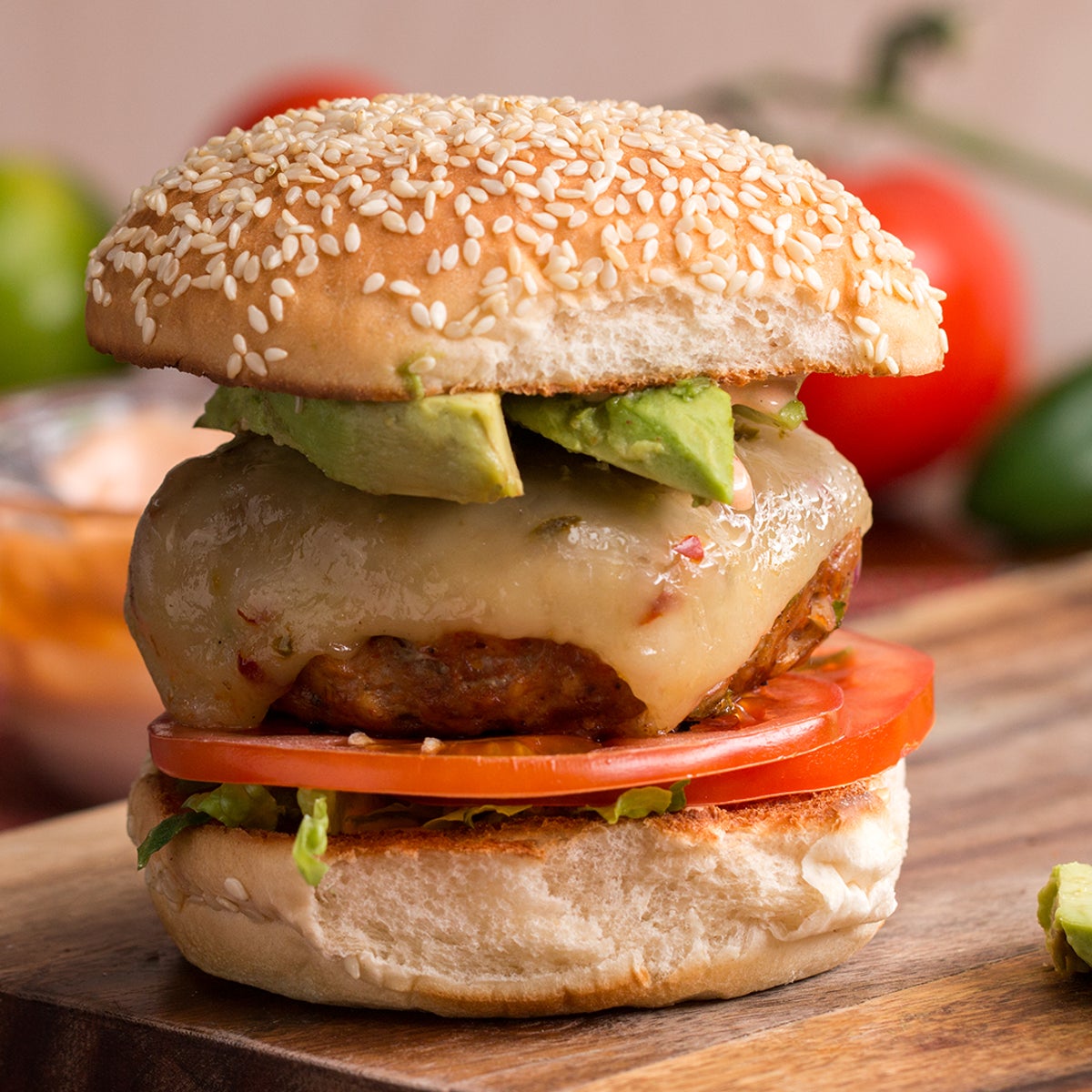 Southwest Turkey Burgers with Guacamole - Sweet Peas and Saffron