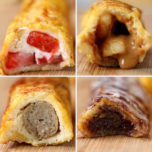 French Toast Roll-Ups 4 Ways