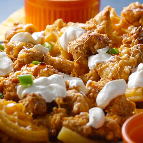 Chicken And Waffles Nachos