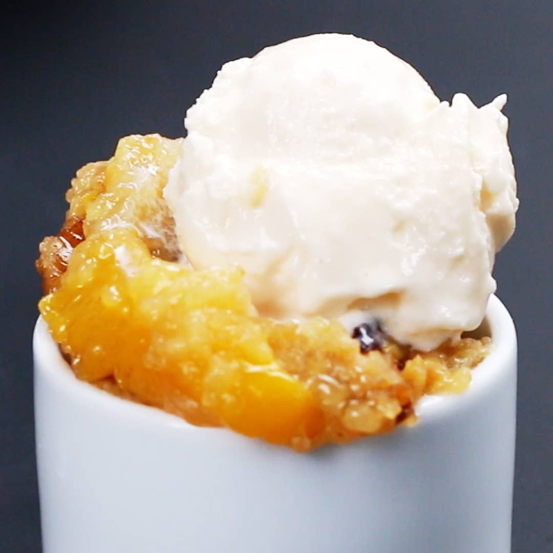 Slow Cooker Peach Cobbler Recipe By Tasty