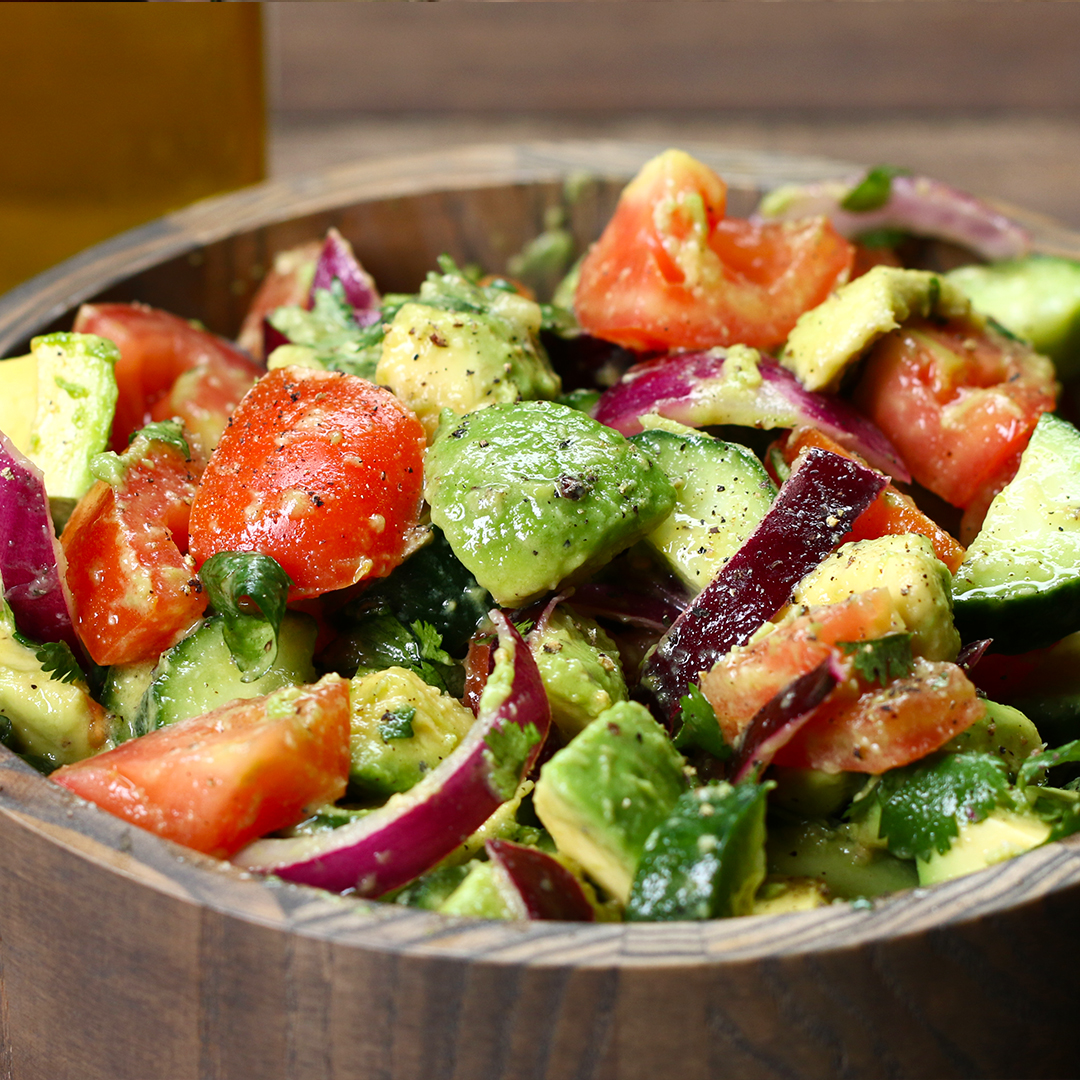 Cucumber Tomato And Avocado Salad Recipe By Tasty Recipe Cart