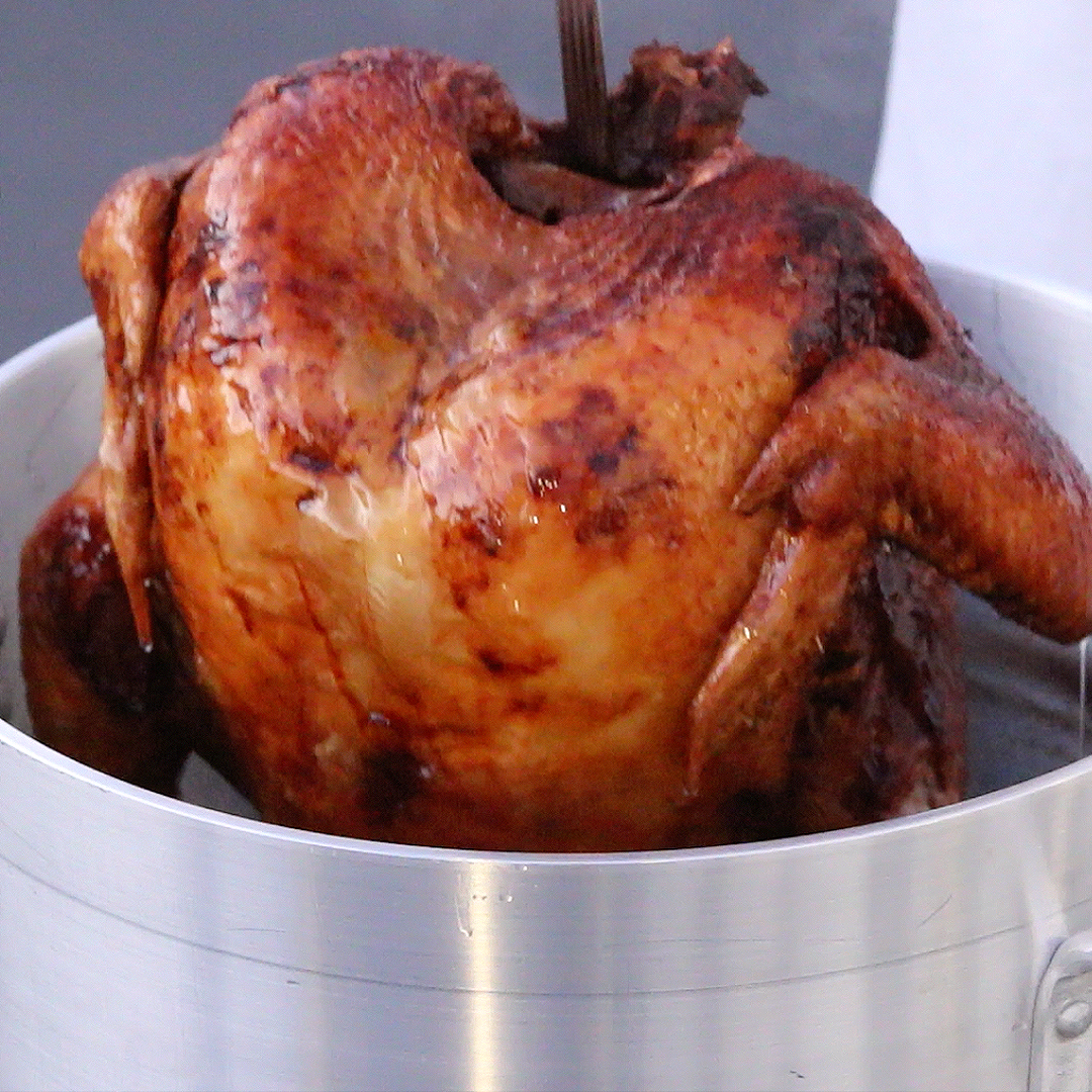 How long does it take to deep fry a turkey Deep Fried Turkey Recipe How To Tutorial A Spicy Perspective