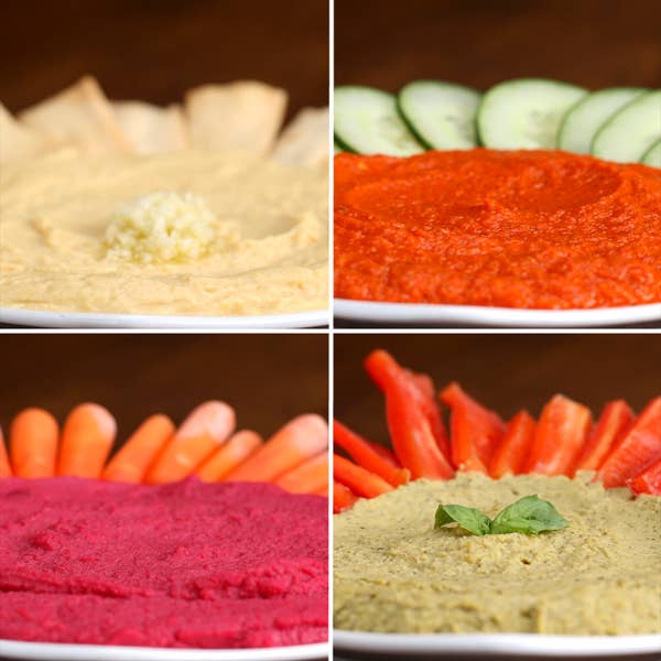 Easy Hummus 4 Ways