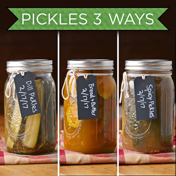 Homemade Pickles 3-ways
