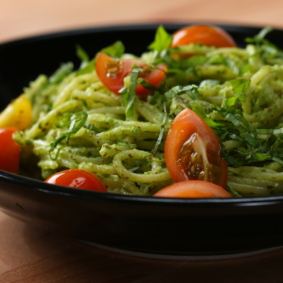 Vegan Pesto Pasta Recipe By Tasty