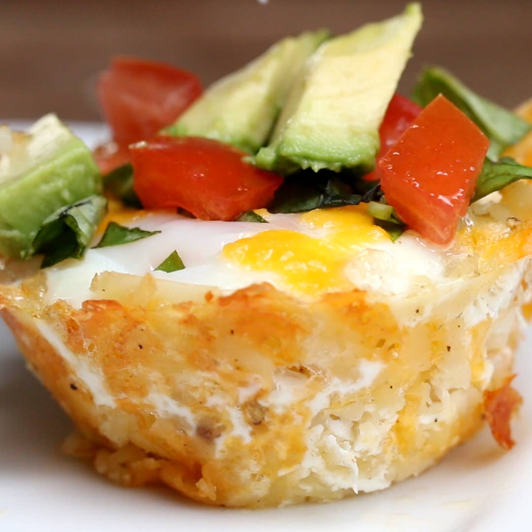 Hash Brown Breakfast Cups Recipe By Tasty