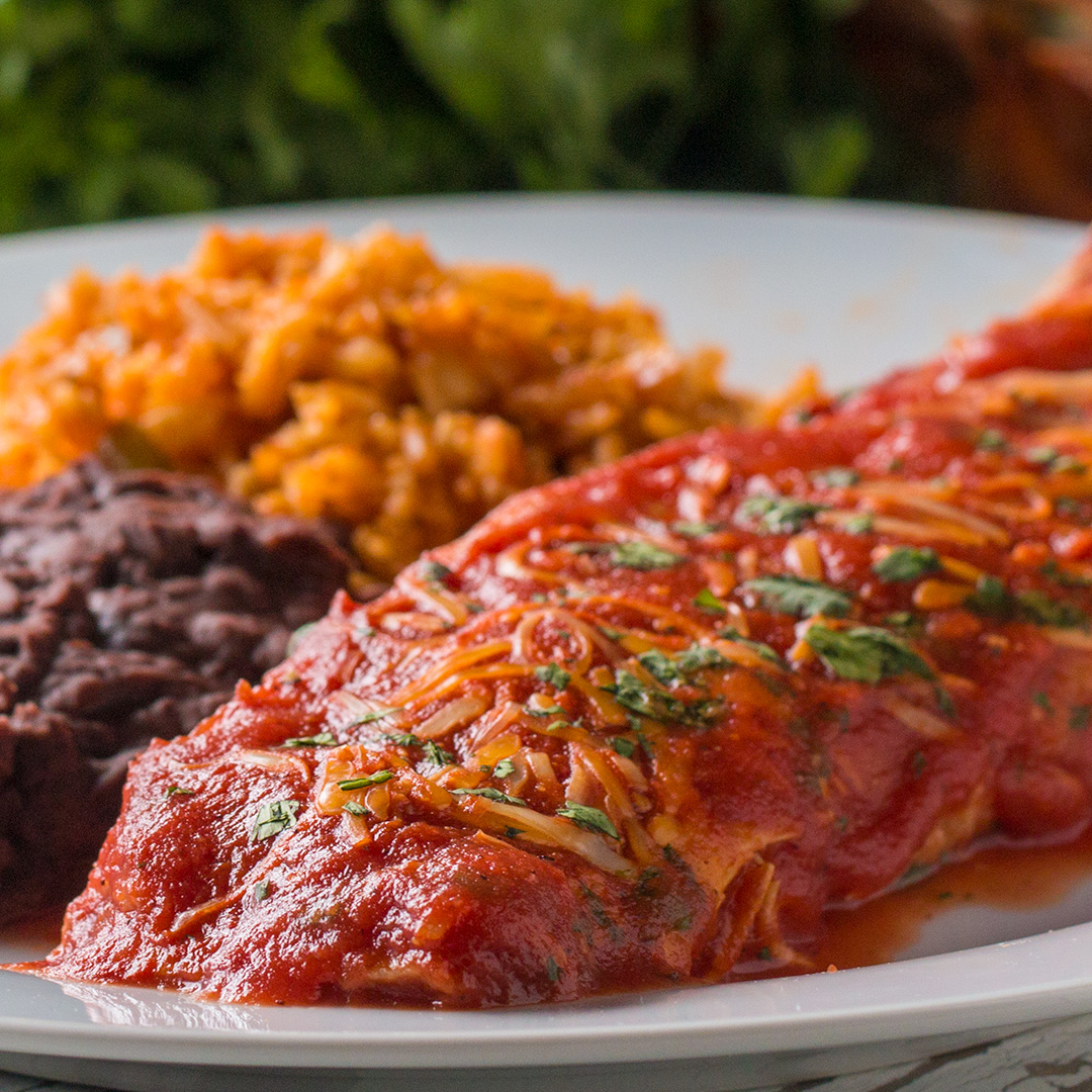 Veggie-Packed Chicken Enchiladas Recipe by Tasty